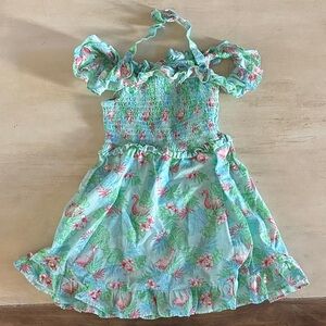 Janie and Jack Floral Green/Blue Kids Dress